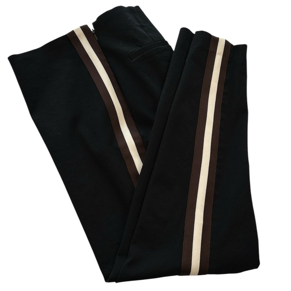A New Day Pants High Rise Skinny Stretch Black Tuxedo Stripe Women’s Size 12 - Picture 2 of 13
